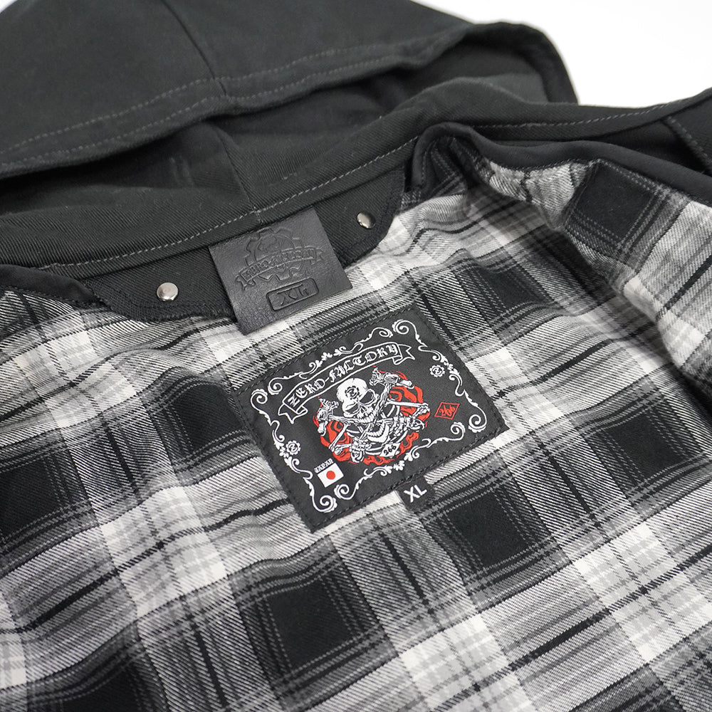 2WAY BLACK TWILL PARKER