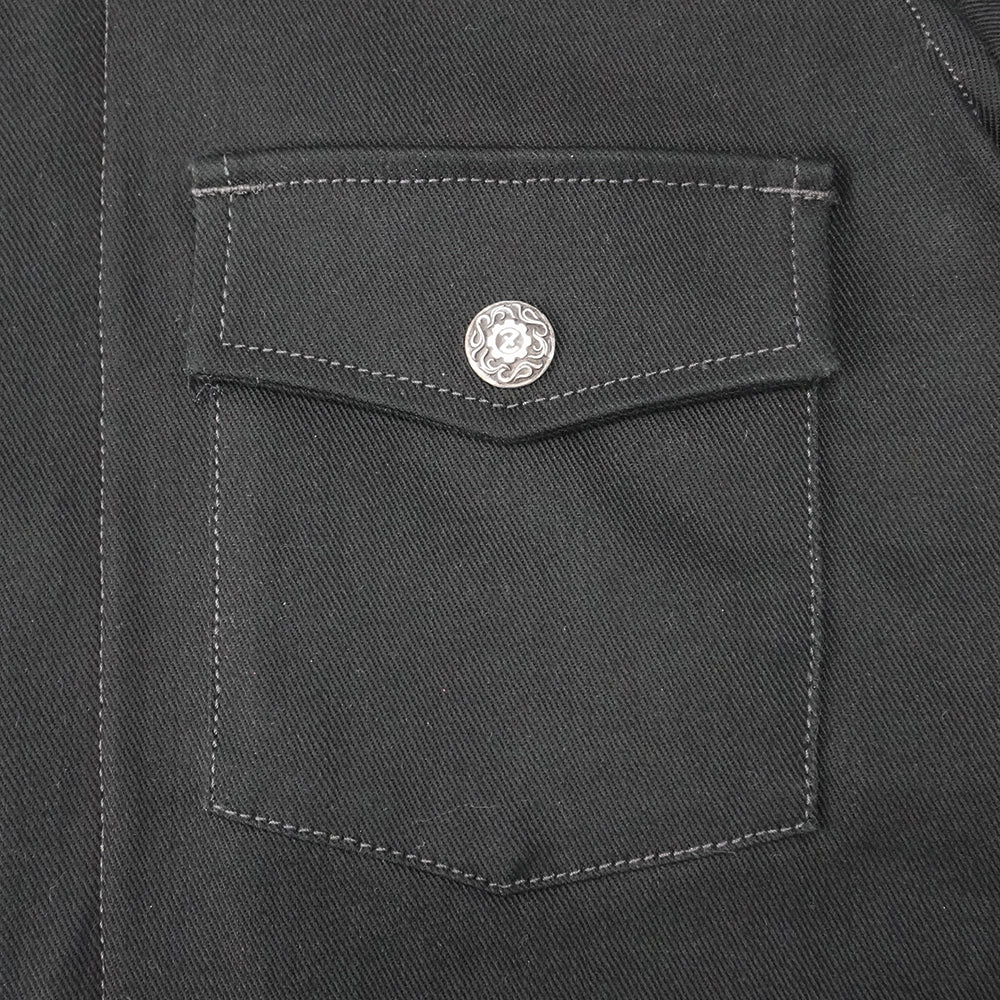 Front Zip Jacket -Black-