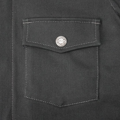 Front Zip Jacket -Black-