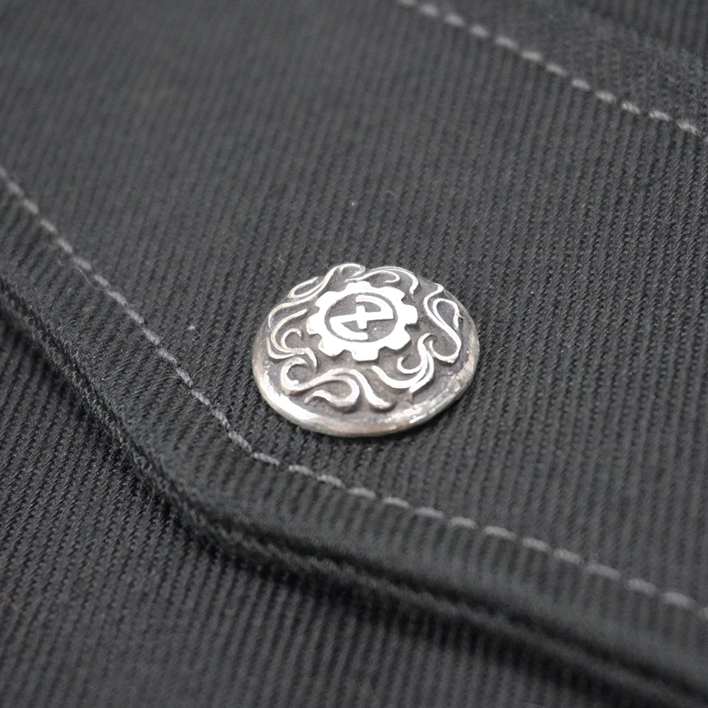 Front Zip Jacket -Black-