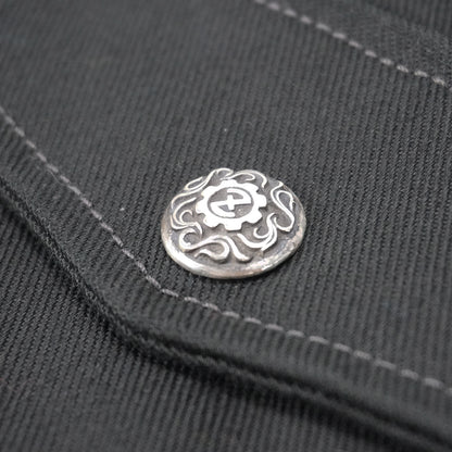 Front Zip Jacket -Black-