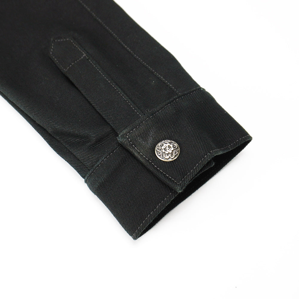 Front Zip Jacket -Black-