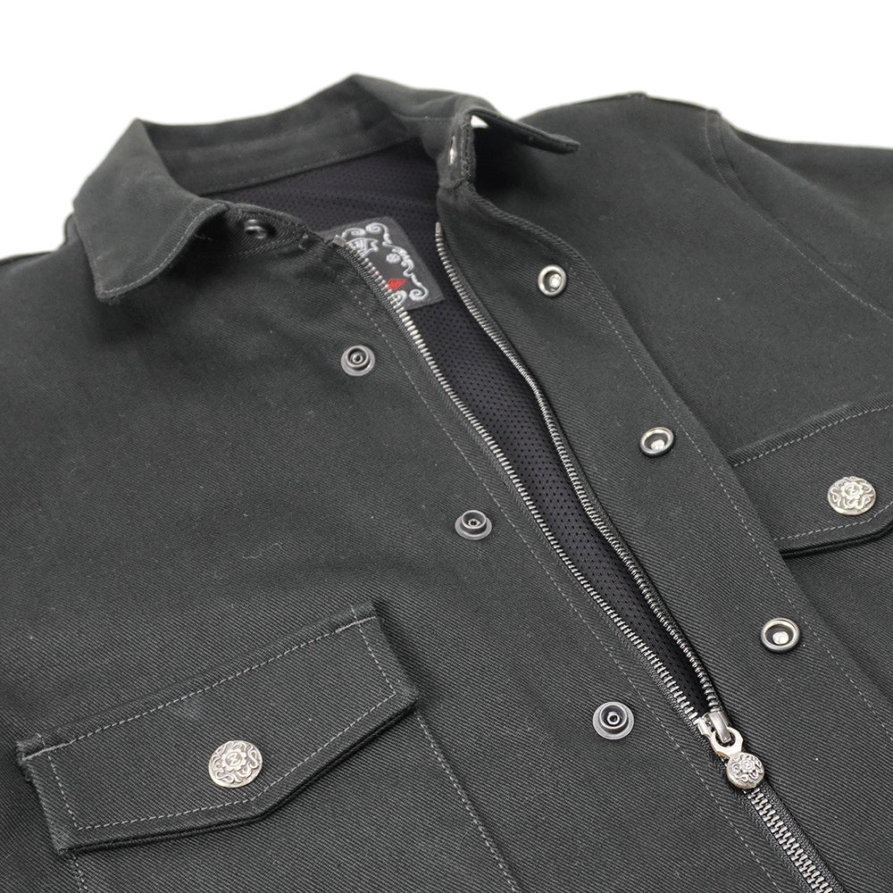 Front Zip Jacket -Black-