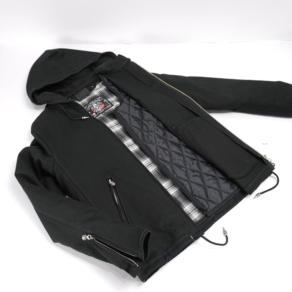 2WAY BLACK TWILL PARKER