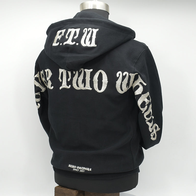 F.T.W　Flapping Big logo embroidery hoodie Parka