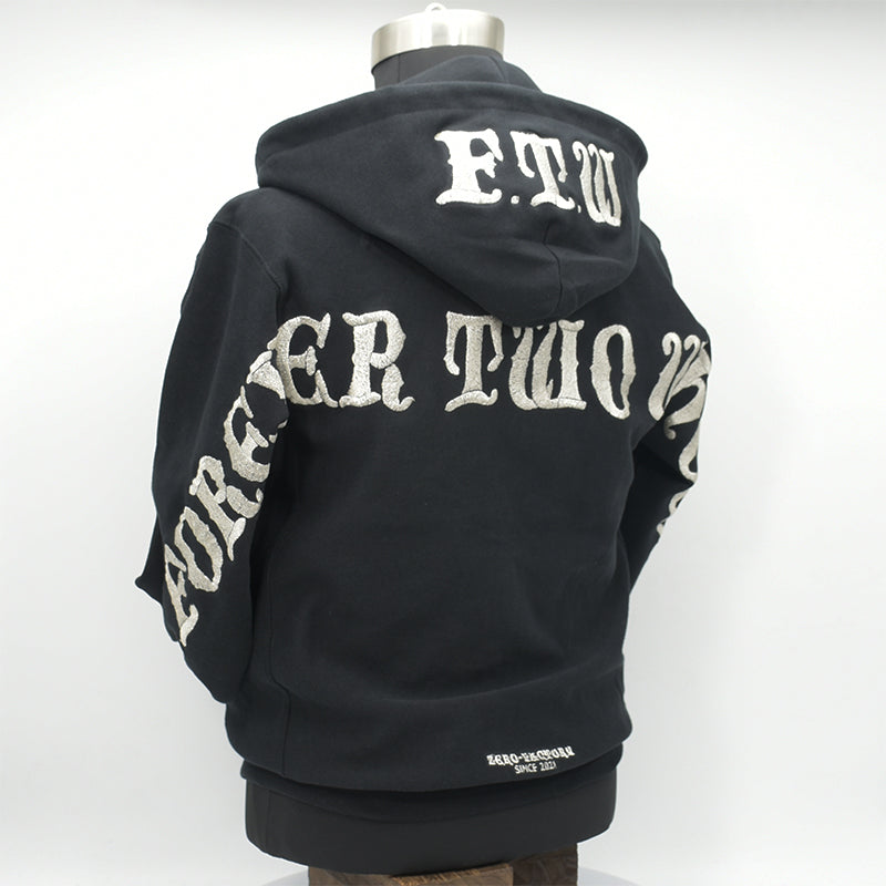 F.T.W　Flapping Big logo embroidery hoodie Parka