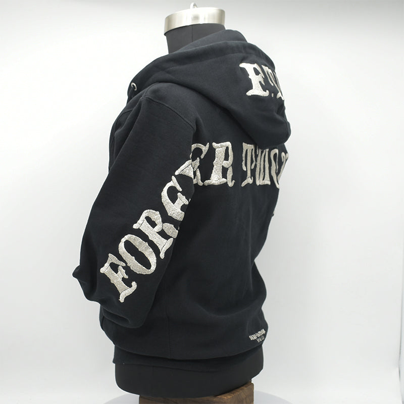 F.T.W　Flapping Big logo embroidery hoodie Parka