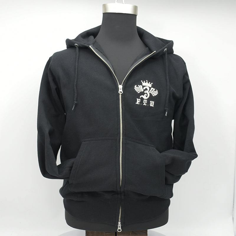 F.T.W　Flapping Big logo embroidery hoodie Parka