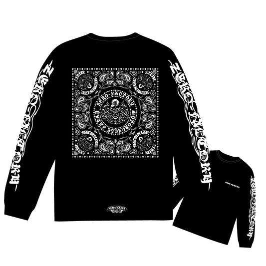 BANDANA ロングTシャツ -Black-