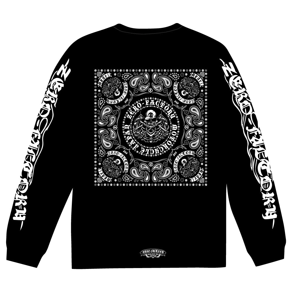 BANDANA ロングTシャツ -Black-