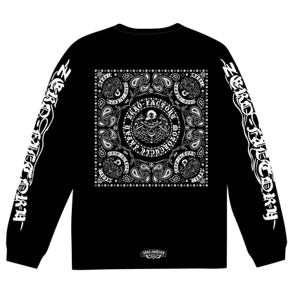 BANDANA ロングTシャツ -Black-